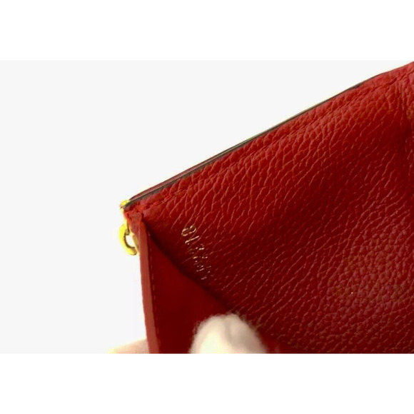 Louis Vuitton Monogram Portefeuille Pallas Compact Trifold Wallet Red Brown - Picture 8 of 8